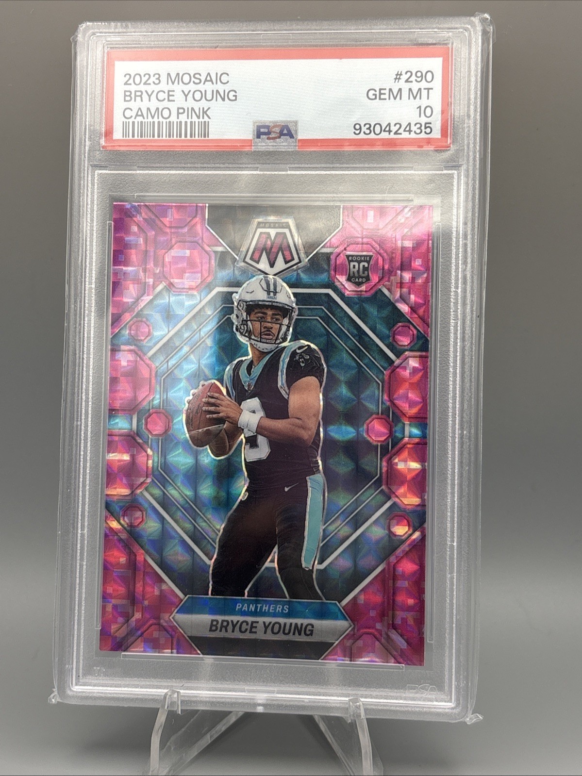Bryce Young Panini Mosaic #290 Camo Pink