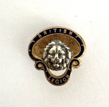 1950’s British Legion buttonhole badge, made of gold and enamel.