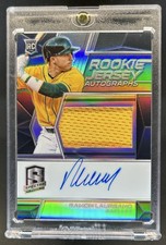 2019 Chronicles Ramon Laureano Spectra Rookie Jersey Auto RC #/199 Athletics