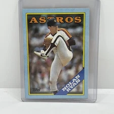 1988 Topps Nolan Ryan N Box Bottom Blue Border Astros 