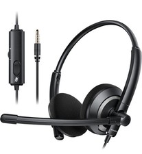 awatrue Wired Headset with Microphone for PC Laptop - 3.5mm Jack On Ear