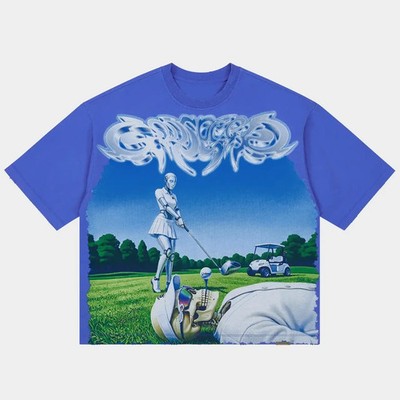 Godspeed Blue Up2par Tee Shirt - Graphic Print Crew Neck | Men's T-Shirt S-5XL