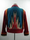 Men's L Chimayo Jackets Santa Fe New Mexico Blanket Wool Native Jacket Turquoise