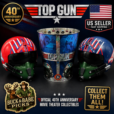 Top Gun 40th Anniversary Maverick Goose Popcorn Buckets, Tin or