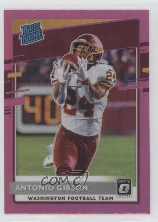 2020 Panini Donruss Optic Rated Rookies Pink Prizm Antonio Gibson Rookie RC 7l6