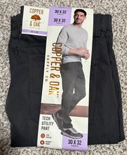 Copper Oak Men's Tech Utility Pant, Gray, Polyester, 30 X 32 NWT BRAND NEW