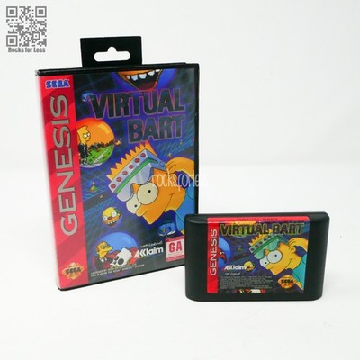 Virtual Bart (Sega Genesis, 1994) - EXCELLENT ORIGINAL