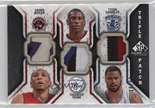 2009-10 SP Game Used 38/60 Shawn Marion Thaddeus Young #TP-MCY Triple Patch 4f5