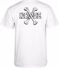Powell Peralta CROSS BONES Skateboard Shirt WHITE