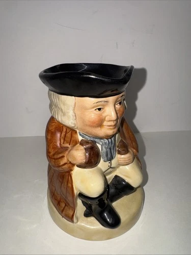 VTG Tony Wood Studio Toby Jug Hand Painted Staffordshire England Character Mug