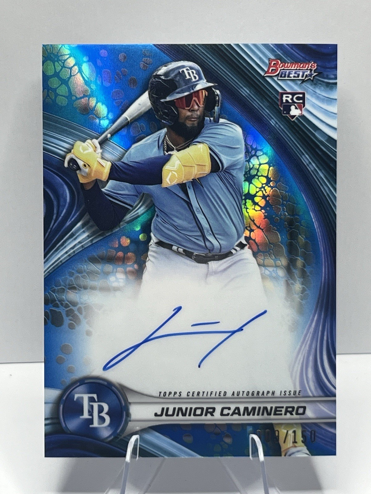 2024 Bowmans Best Junior Caminero RC True Blue Auto /150