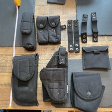 Holster/small mag pouches, AIRSOFT, Magazine Pouch/Panel Molle. Used Black Viper