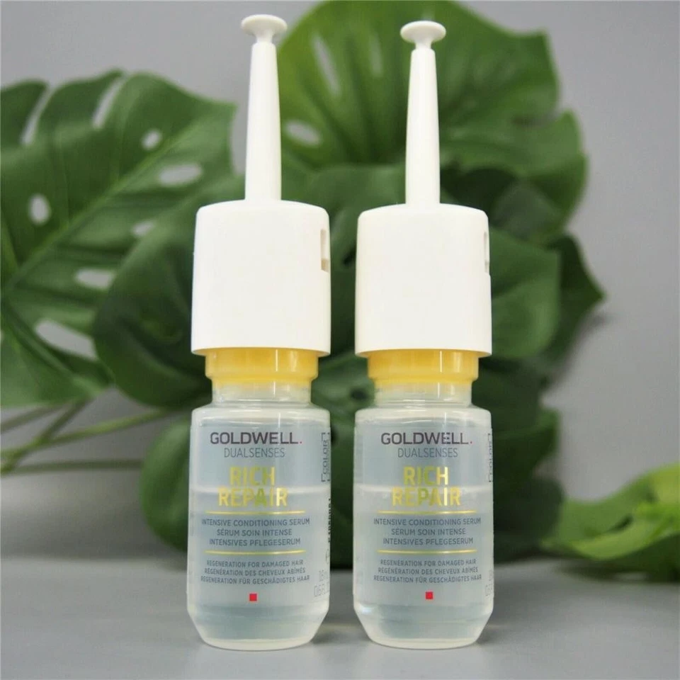 Suero acondicionador intensivo Goldwell Dualsenses Rich Repair frascos de 12x18 ml Foto 3 de 4