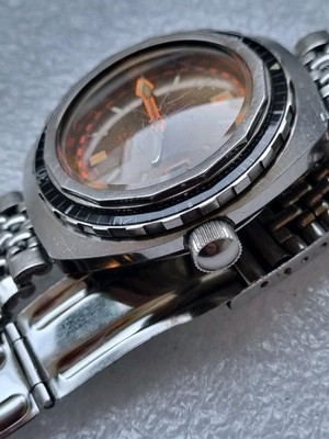 Seltene Roundex Sub 30 Atm Automatik-Datum Bakelit Vintage Uhr Swiss Big Casse