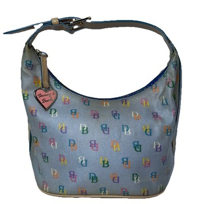 Dooney & Bourke Y2K  It Bag  Bucket Rainbow Zipper Periwinkle Light Blue