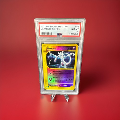 2002 Pokemon TCG Mewtwo 56/165 Expedition Base Set Reverse Holo PSA 8