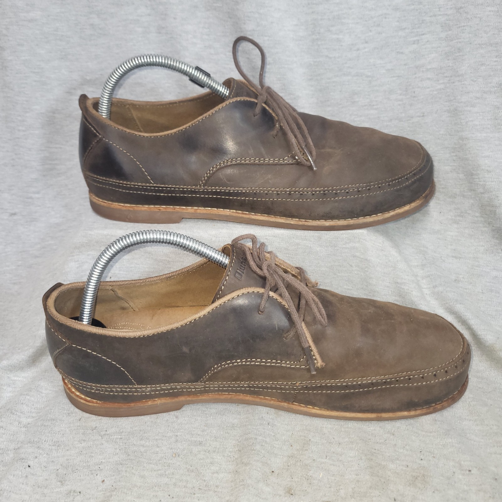 SAOLA Olukai Honolulu scarpe casual uomo pizzo pelle marrone suola gomma 11 5 EU 44 5
