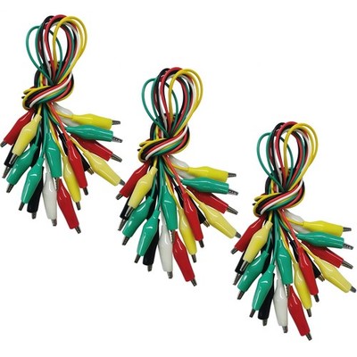 Alligator Clips Electrical Test Leads 30 PCS 5 Colors Dual Ended Jumper Wires