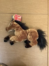 Horse Brown Realistic Laying Plush Soft Toy 16 Inches FAO Schwarz Fifth Avenue