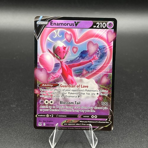 Enamorus V 082/196 Holo Ultra Rare Lost Origin Pokemon Near Mint