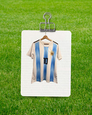 Argentina Style Messi #10 Soccer Jersey & Shorts Set Adult S M XL Blue White