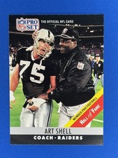 1990 Pro Set #161 Art Shell DOB ERROR Raiders