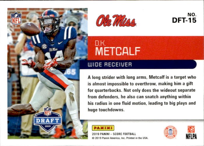 2019 Score #DFT-15 D.K. Metcalf NFL Draft 2019