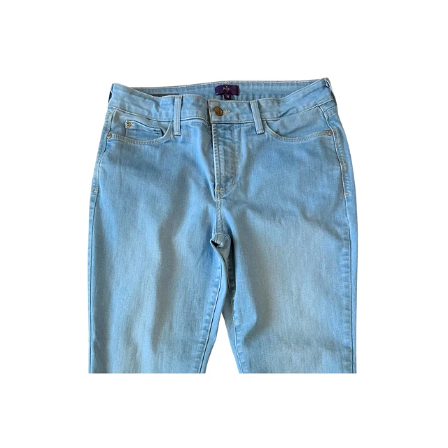 NYDJ Annabelle Skinny Boyfriend Jeans Cuffed Stretch Blue Women’s 10 - Image 2 of 4