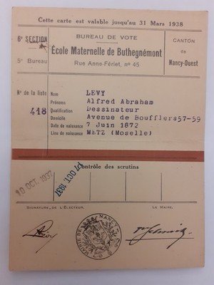 Alte Kurfürstenkarte des Malers Alfred Lévy 1937