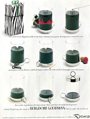 1988 RIGAUD CANDLES Unique Fragrance Hand-Made in France Vintage PRINT AD