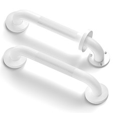 Grab Bars for Shower Heavy-Duty2Pack 12-Inch Knurled White ADA Compliant 500l...