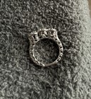 Stauer ring, 8, 3 stone halo, 925, czs on sides, EUC — photo 3