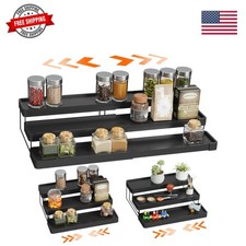Expandable Spice Rack Organizer - 3 Tier Adjustable Spice Organizer for Cabin...