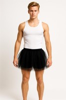 Schwarzes TÜTÜ Tutus Junggesellenabschied KostüM GüNstiges Jga Petticoat MäNner