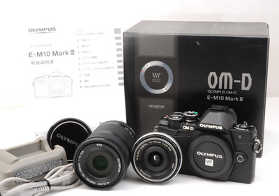 OLYMPUS OM-D E-M10 Mark III 14-42mm 40-150mm Lens Kit Silver From