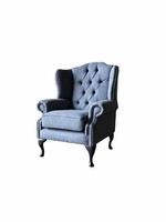 Sessel 1 Sitz Textil Lounge Luxus Polster Ohrensessel Einsitzer Design