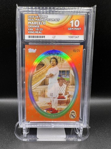 MARCELO - GEM MINT 10 - NUMBERED 10/25 - 2025/26 TOPPS REAL MADRID TEAM SET