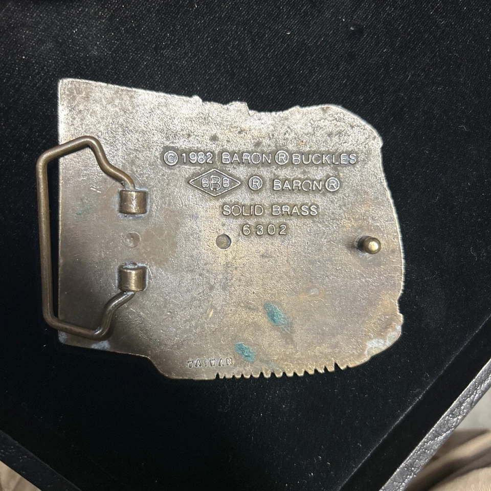 Acordeón de latón banda de lunares músico folk baron 1982 de colección hebilla de cinturón #6302 Foto 2 de 4