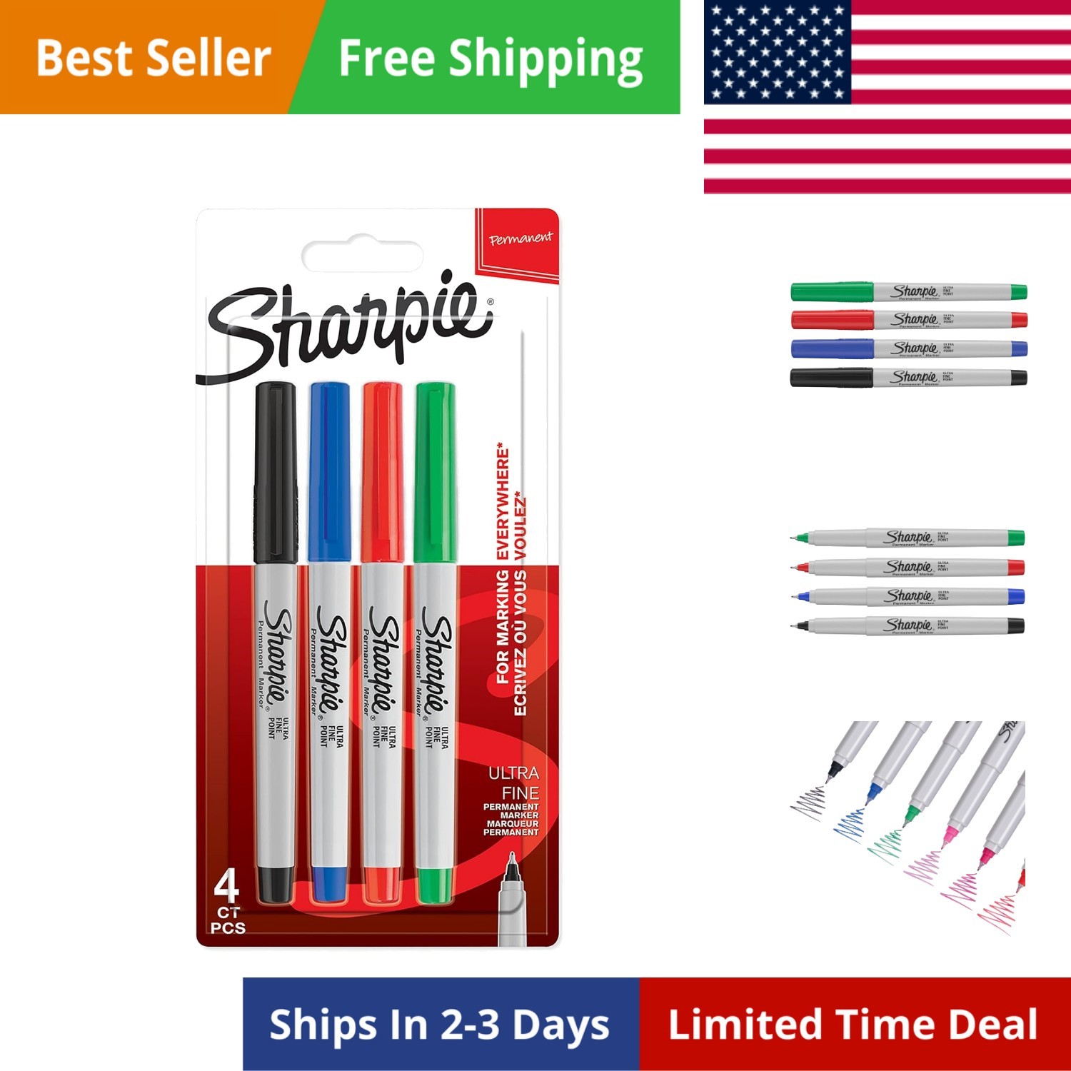 | Ultra-fine Point | Assorted Classic Colours | 4 Count