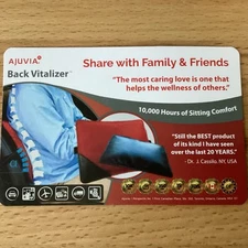 AJUVIA Back Vitalizer 6-In-1 Back & Seat Cushion/Pillow Adjustable 17"x13"