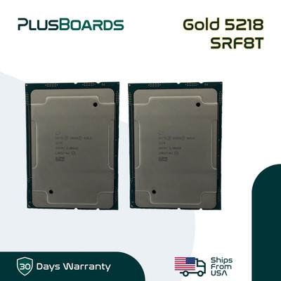 Lot of 2 Intel Xeon Gold 5218 2.3GHz 16 Core LGA 3647 22MB 125W Server CPU