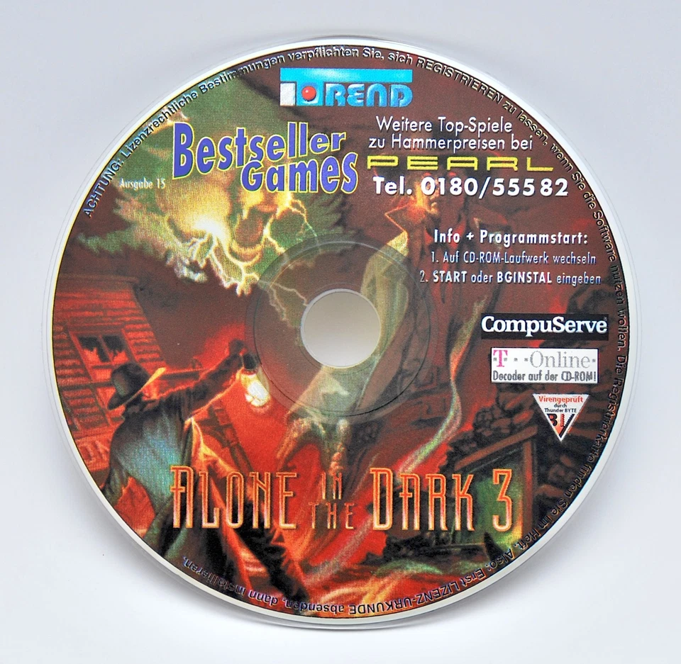 Bestseller Games Nr. 15 – Alone in the Dark 3 (1994) PC DOS Spiel – Retro Game
