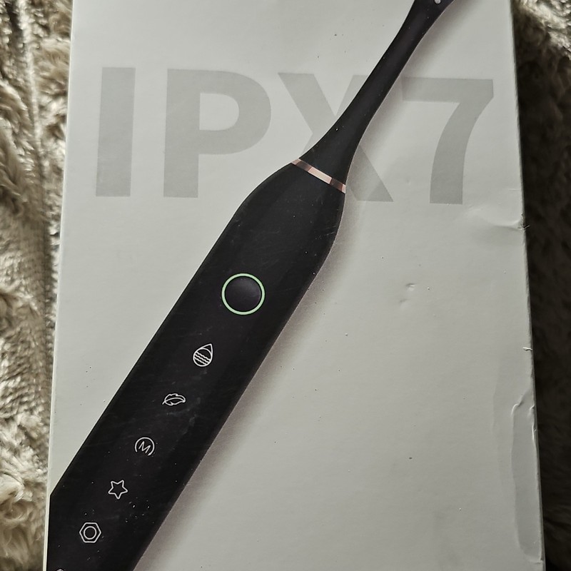 X-2 Sonic Electric Toothbrush Black IPX7 Rechargeable Battery Powered 1.5W
