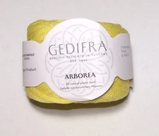 LOT of 10 balls of Gedifra ARBOREA 100% Cotton Tape knitting yarn #2205 YELLOW