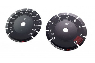 Maserati Quattroporte Ghibli Levante TROFEO gauge faces dials tacho 370KMH V8