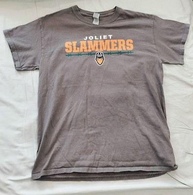 Joliet Slammers T-Shirt Medium Gray Independent Minor League Baseball - Medium
