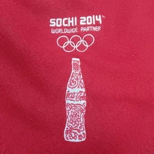 Coca-Cola Sochi 2014 Fleece Winter Olympics Throw Blanket Red 67" x 49"