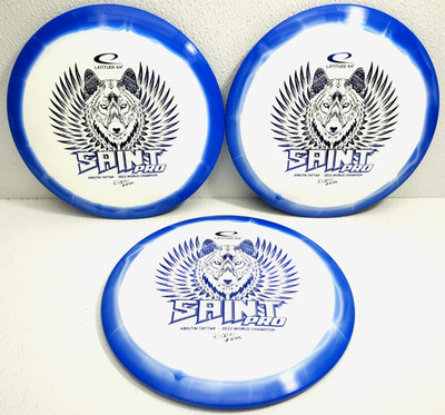 LOT of 3 Latitude 64 Saint Pro Kristin Tattar Golf Disc Driver 176g Sweden NEW