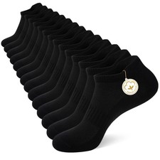 7 Pairs Mens Ankle Socks Cotton Low Cut Athletic Breathable Comfort Casual So...