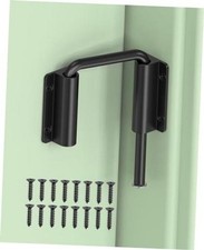 Updated U Patio Sliding Door Loop Lock Latch - 90/180 Degree Black-1 PC